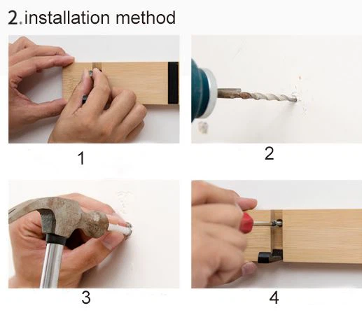 Wall-Mounted Bamboo Coat Rack