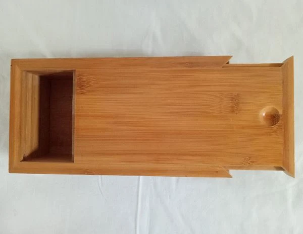 Wooden Storage Box With Sliding Lid