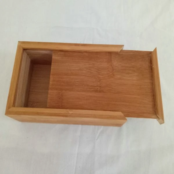 Wooden Storage Box With Sliding Lid