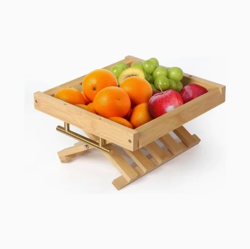 Bambu fruktkorg stor kapacitet frukthållare