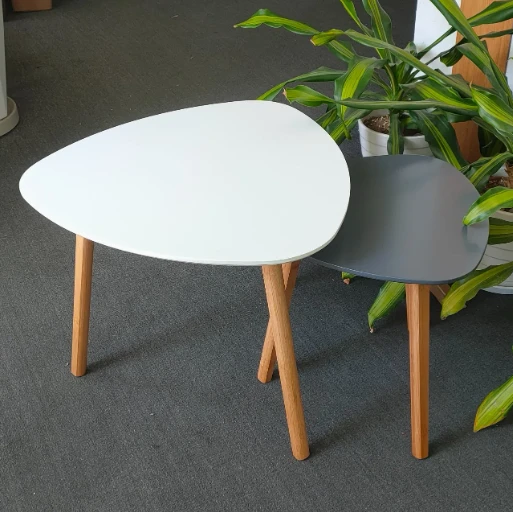 Enkel montering bambu triangel litet tebordsset