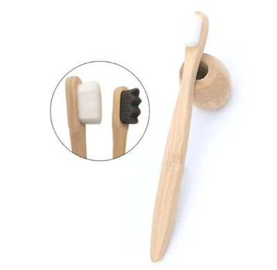 Biologiskt nedbrytbar mjuk nano borst bambu tandborste