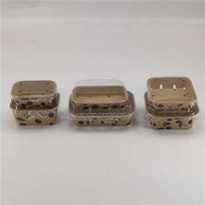 Små punnets vented Kraft Paper Blueberry Basket